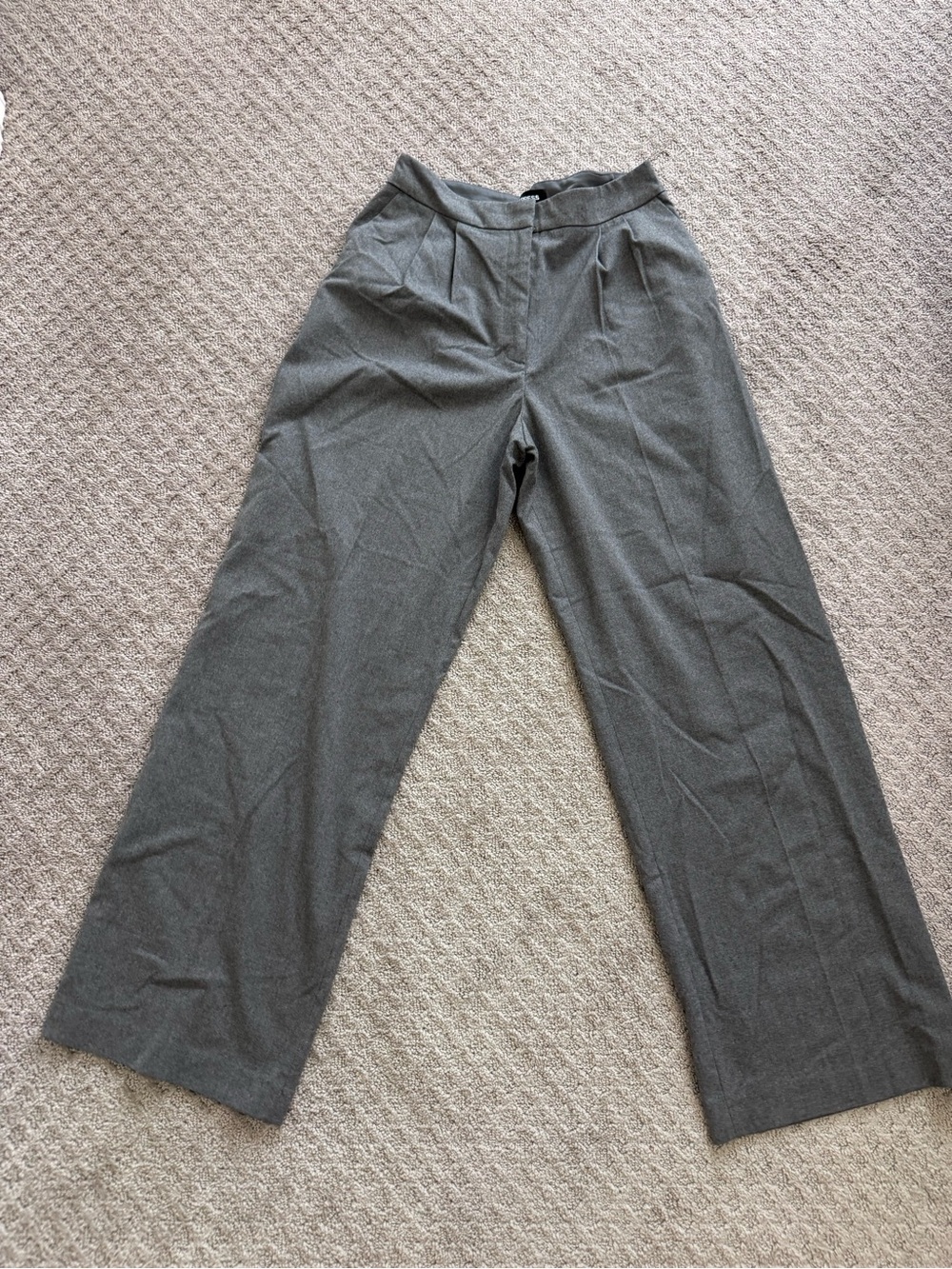Express Women's Gray high Rise Wide Leg Trousers